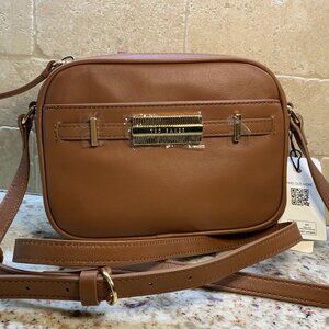 TED BAKER LONDON tan leather cross body bag gold